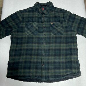 Coleman Flannel green flannel long sleeve shirt. Size XXL